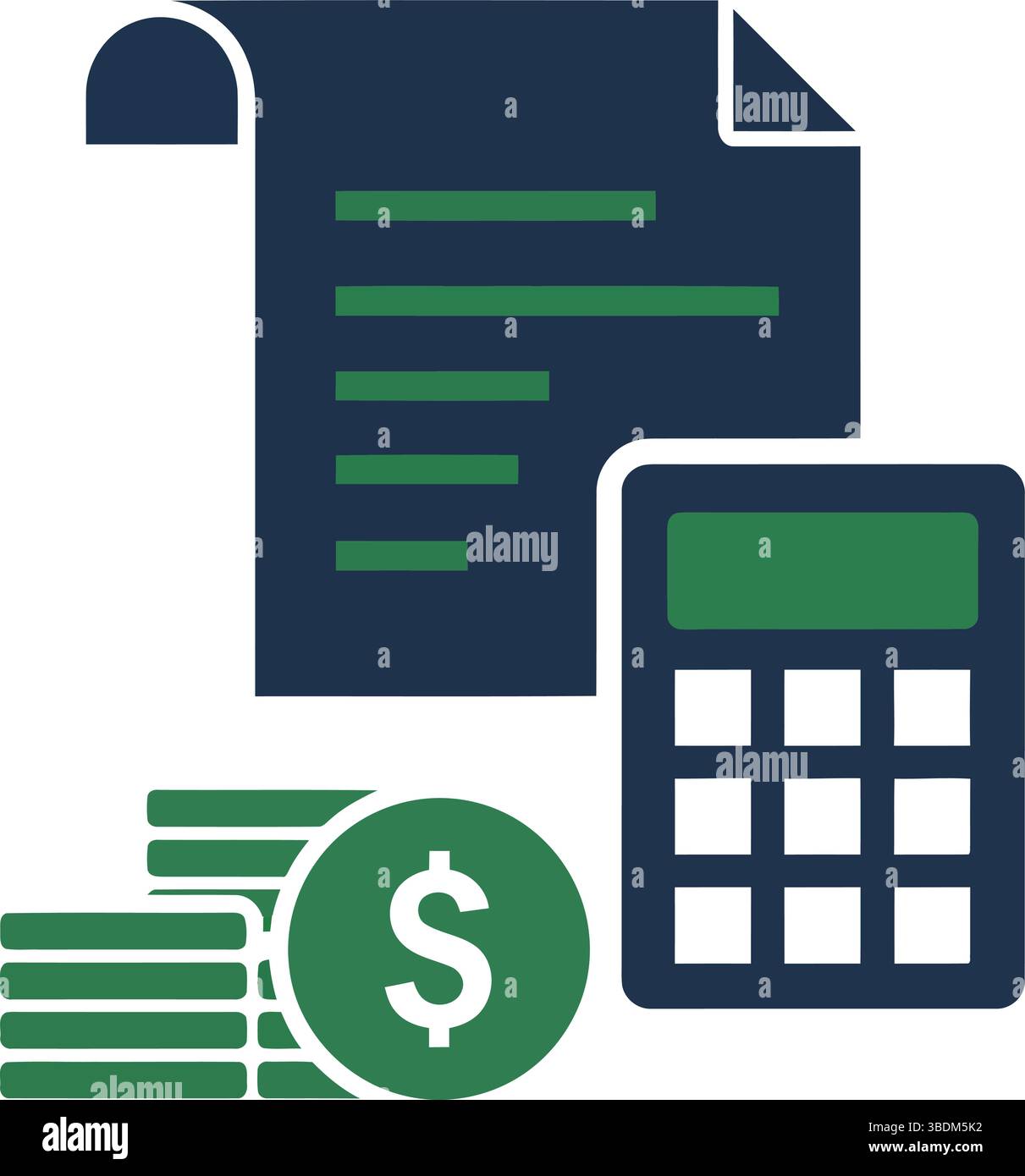 Calcolo finanziario e concetto di bilancio Illustrazione Vettoriale