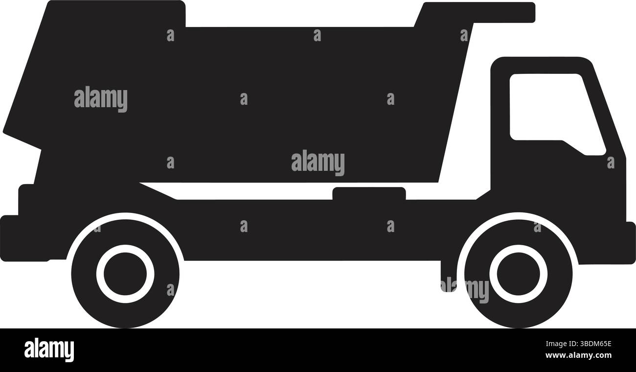 Sagoma di un dumper Illustrazione Vettoriale