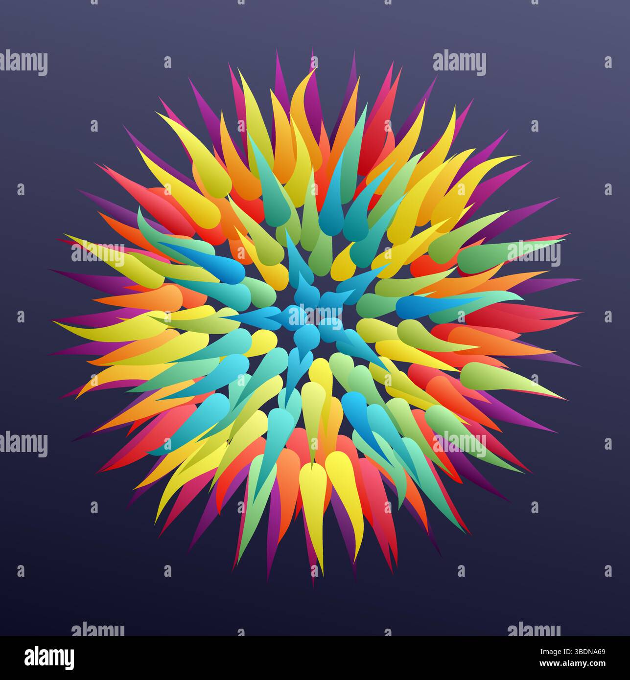 Arte floreale. Elemento per la progettazione. Illustrazione vettoriale per pubblicità, marketing, presentazione. Illustrazione Vettoriale