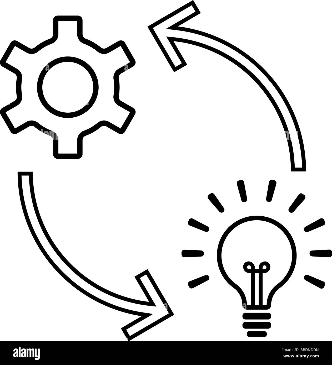 Icona di strategia aziendale minimalista Illustrazione Vettoriale