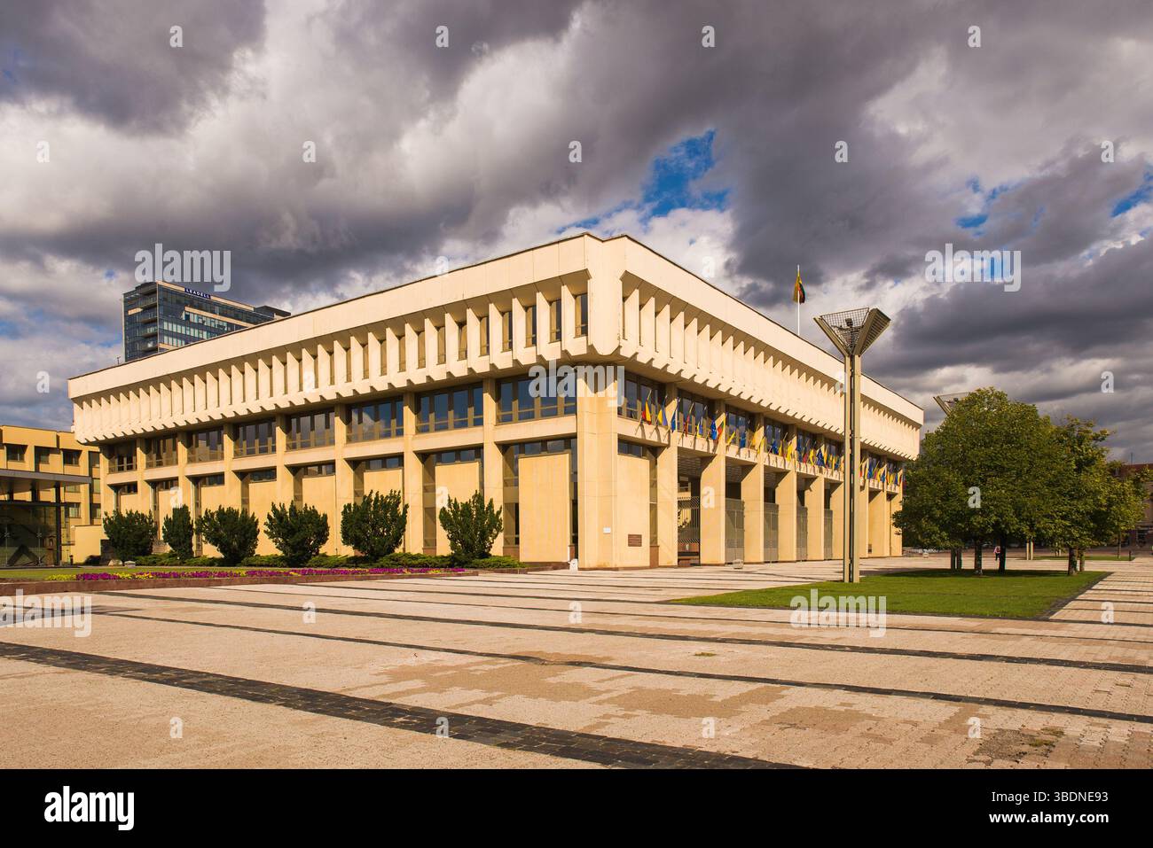 Parlamento lituano a Vilnius Foto Stock