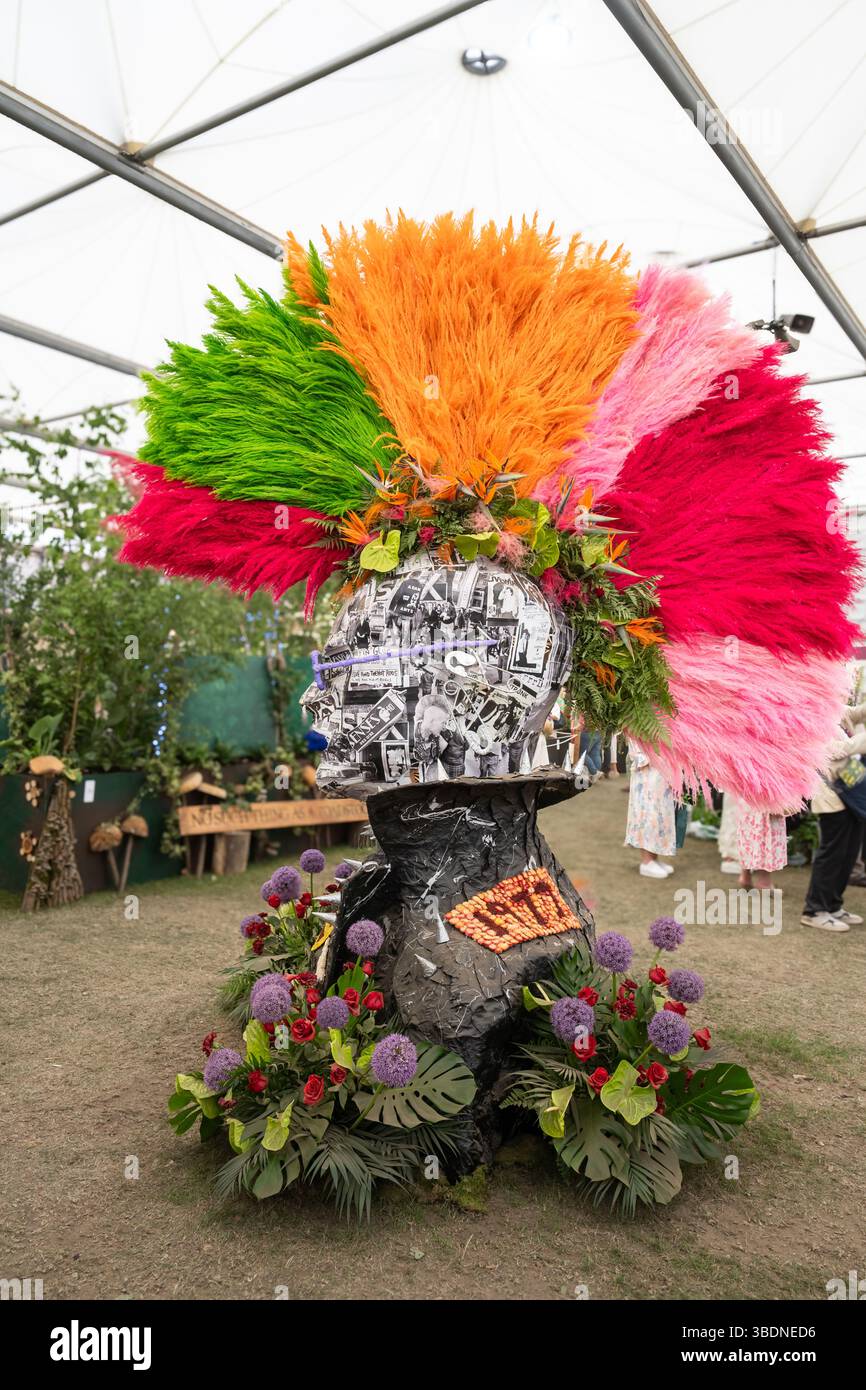 Punk floreale allo spettacolo dei fiori di Chelsea Foto Stock
