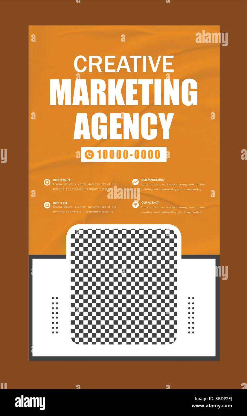 L'agenzia di marketing digitale e la storia aziendale di facebook e Instagram Illustrazione Vettoriale