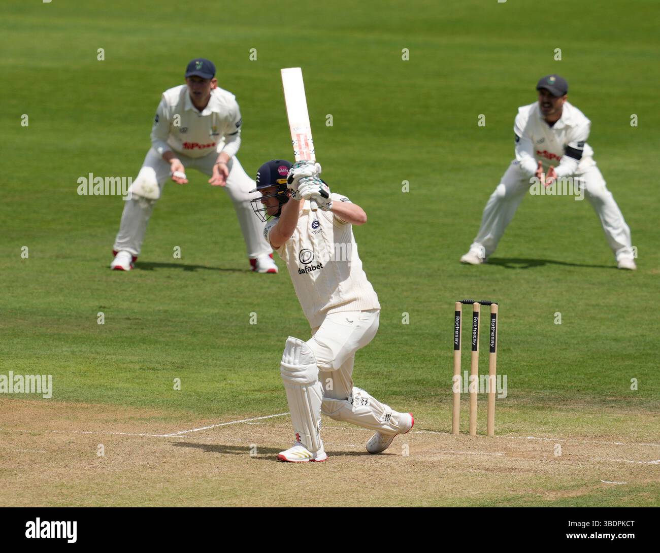 Cardiff, Regno Unito, 25 maggio 2025 Ben Geddes di Middlesex durante il Rothesay County Championship 2025 a Sophia Gardens Cardiff Regno Unito il 25 2025 maggio Graham Glendinning / Alamy Live News Foto Stock