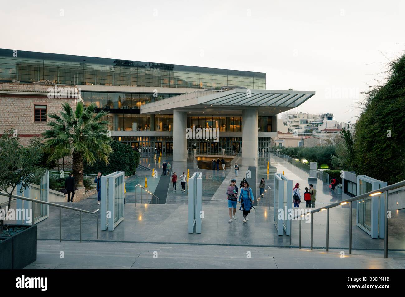 Ingresso al Museo dell'Acropoli - Atene, Grecia Foto Stock