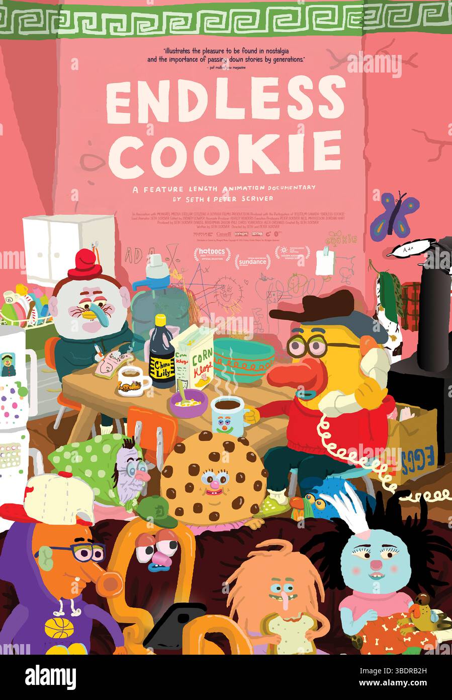 Endless Cookie (2025) diretto da Seth Scriver e Peter Scriver e interpretato da Seth Scriver, Peter Scriver e Kristen Scriver. Due fratellastri, uno indigeno e uno bianco, intraprendono un viaggio animato e creativo dalla remota Shamattawa First Nation nel nord del Manitoba fino a Toronto del 1980, esplorando la complicata storia familiare e le divisioni culturali che hanno plasmato le loro vite. Il film mescola umorismo assurdo con riflessioni toccanti sull'identità, la comunità e le realtà della vita indigena in Canada. USA SOLO PER USO EDITORIALE DI un foglio di poster. Credito: BFA / Scizia Fi Foto Stock Endless Cookie (2025) diretto da Seth Scriver e Peter Scriver e interpretato da Seth Scriver, Peter Scriver e Kristen Scriver. Due fratellastri, uno indigeno e uno bianco, intraprendono un viaggio animato e creativo dalla remota Shamattawa First Nation nel nord del Manitoba fino a Toronto del 1980, esplorando la complicata storia familiare e le divisioni culturali che hanno plasmato le loro vite. Il film mescola umorismo assurdo con riflessioni toccanti sull'identità, la comunità e le realtà della vita indigena in Canada. USA SOLO PER USO EDITORIALE DI un foglio di poster. Credito: BFA / Scizia Fi Foto Stock