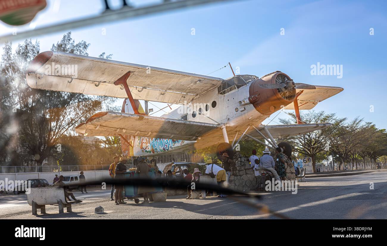 Aeroplano in mostra a Mahajunga Foto Stock