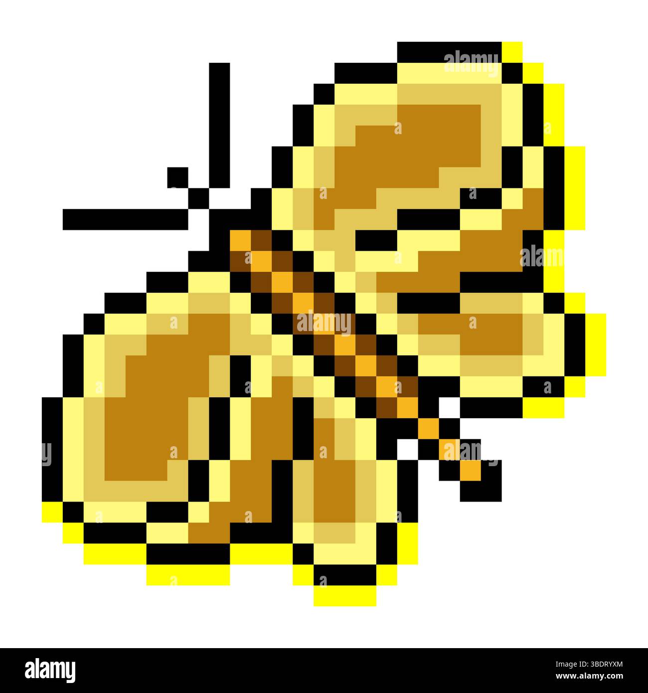 Insetto a farfalla in stile pixel art Illustrazione Vettoriale