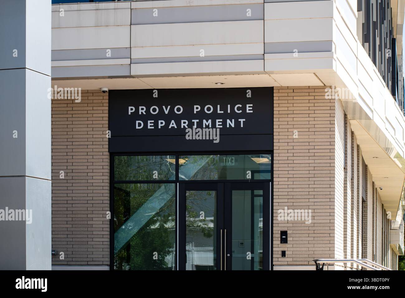 Provo, UT, Stati Uniti d'America – 24 maggio 2024: Il Dipartimento di polizia di Provo fornisce servizi di polizia, pubblica sicurezza e emergenza alla comunità locale. Foto Stock