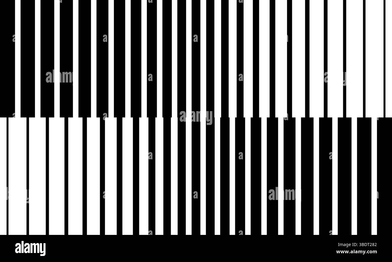 Motivo a strisce verticali con effetto increspato. Linee nere parallele su sfondo bianco. Sfondo con illusione ottica. Stampa striata geometrica astratta. Illustrazione grafica vettoriale. Illustrazione Vettoriale