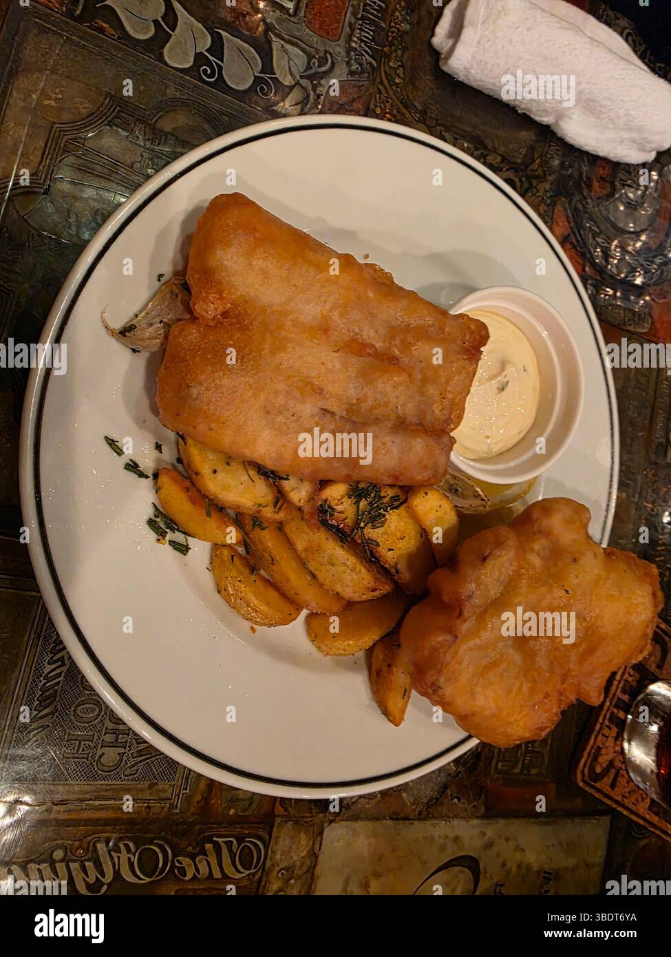 Pasto del ristorante Fish and Chips dal Giappone Foto Stock