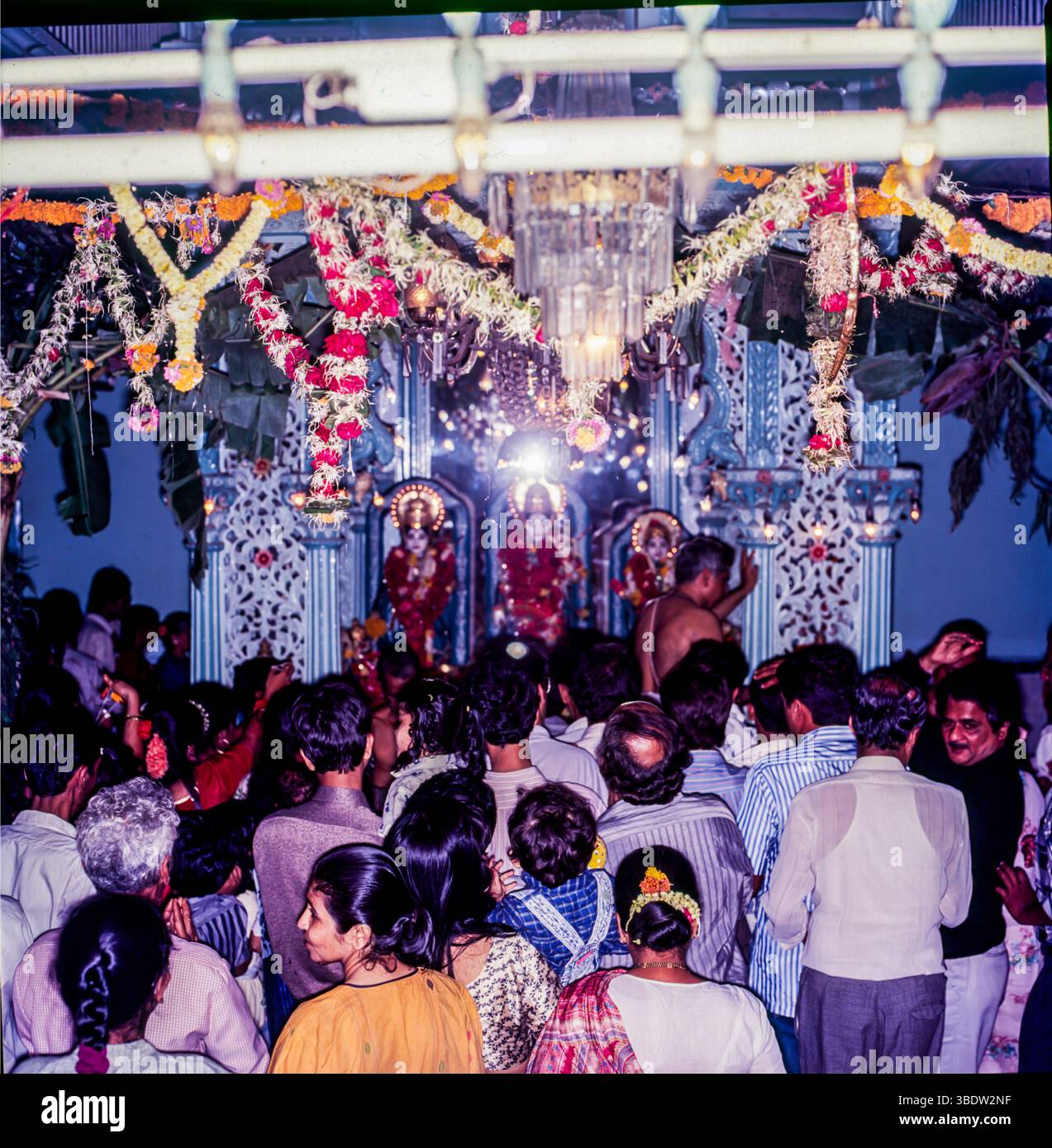 Il compleanno del Signore RAM 'RAM Navmi' viene celebrato nel Tempio di Mumbai, in India. Foto Stock