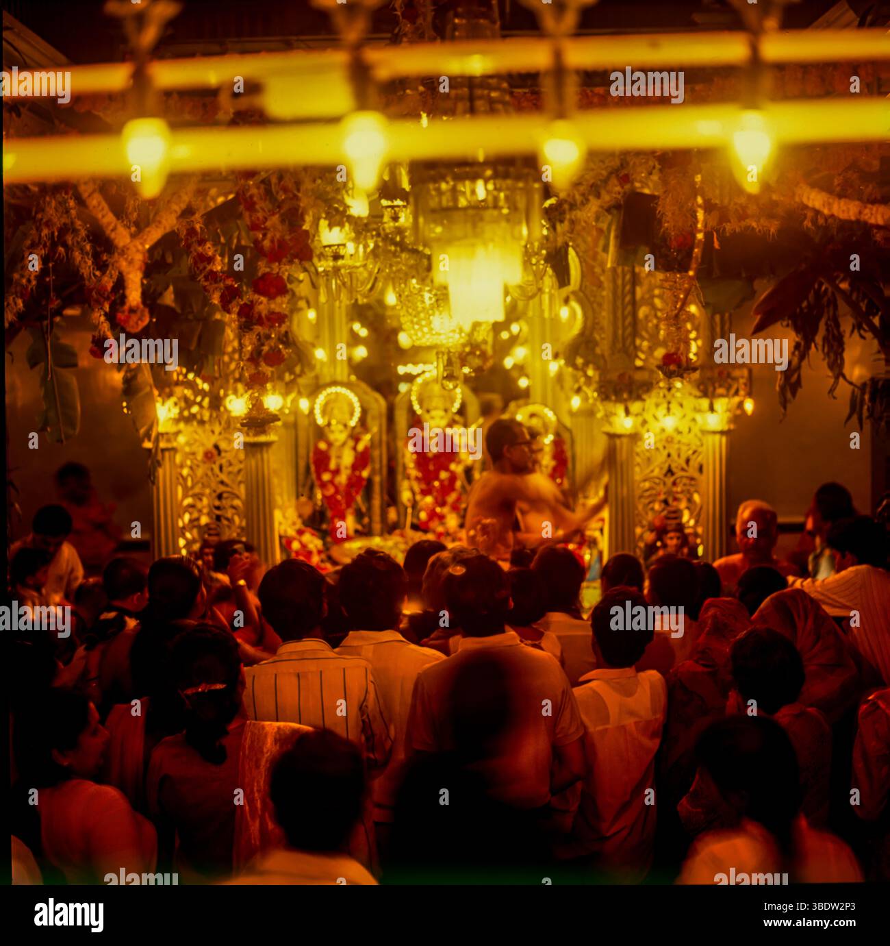 Il compleanno del Signore RAM 'RAM Navmi' viene celebrato nel Tempio di Mumbai, in India. Foto Stock