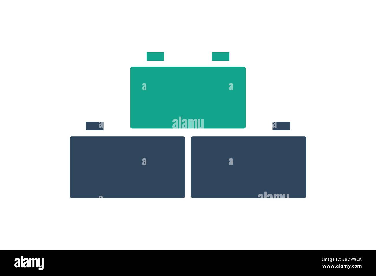 Icona del blocco di costruzione. stile icona a tinta unita. icona relativa alla base del marchio. illustrazione vettoriale degli elementi aziendali Illustrazione Vettoriale