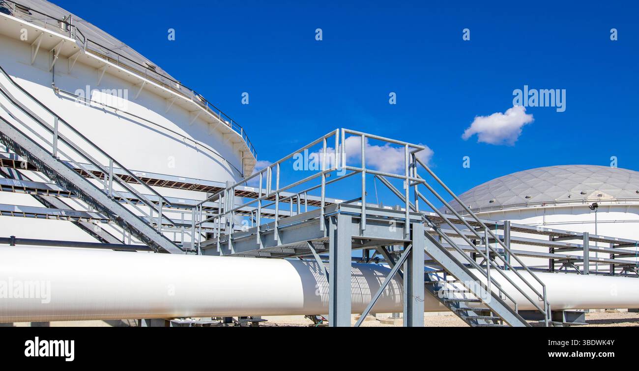 Stoccaggio dell'olio presso il terminale del serbatoio di Houston Foto Stock
