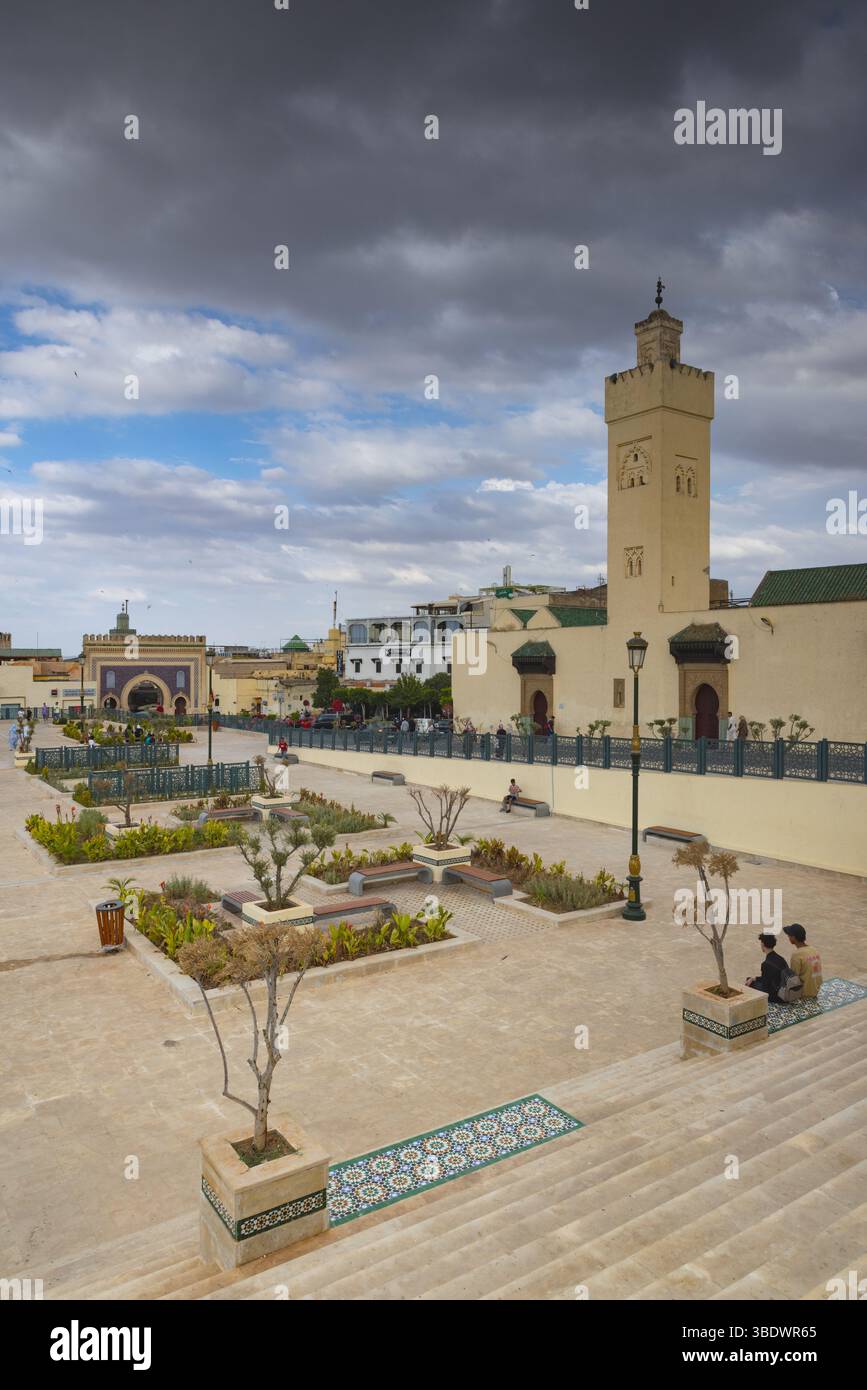 Porta Bab Bou Jeloud (porta Blu), Fez Foto Stock