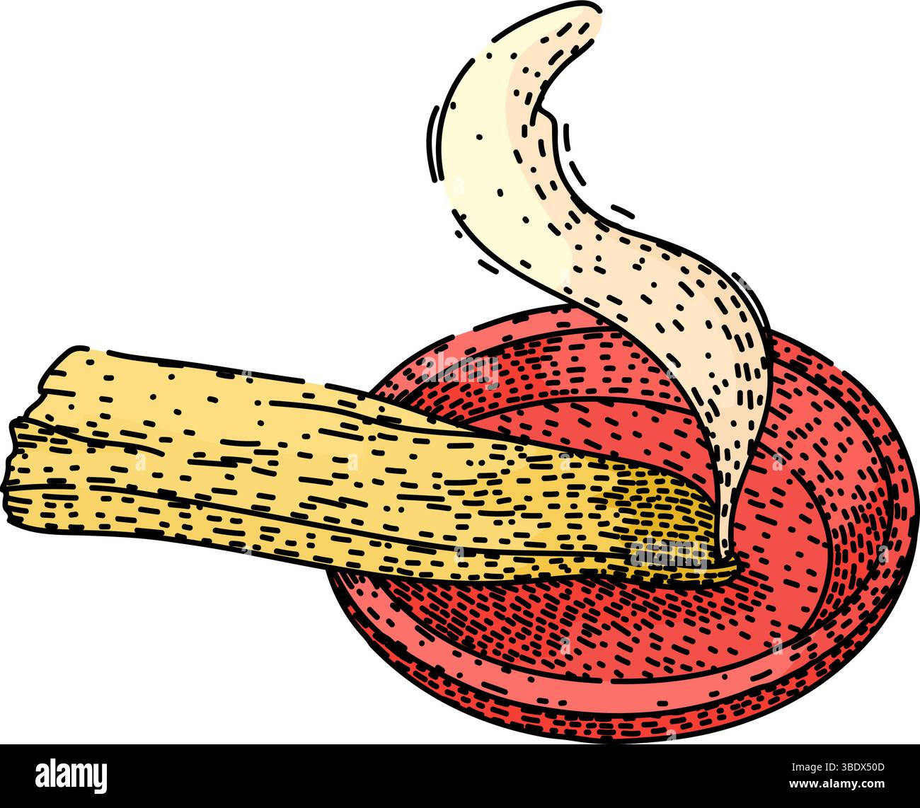 rituale palo santo disegna vettore disegnato a mano Illustrazione Vettoriale