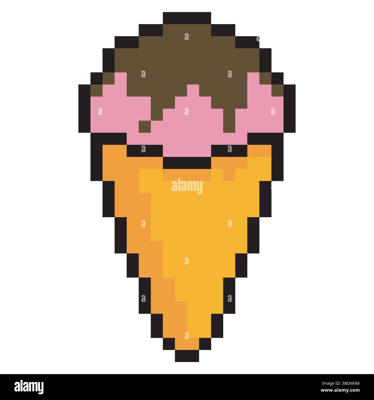 Gelato con pixel art Illustrazione Vettoriale