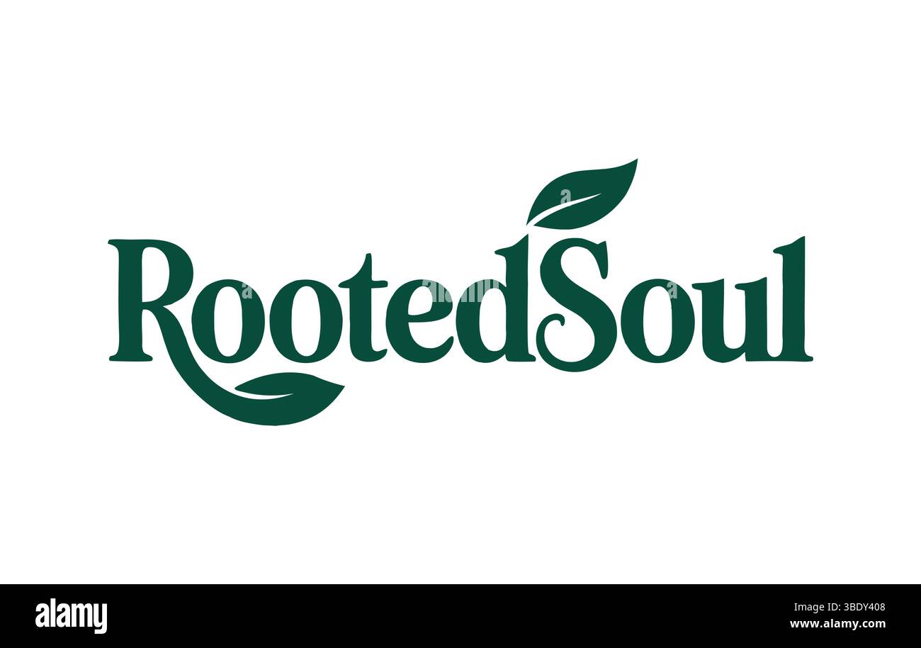 Design con logo Rooted Soul Green Illustrazione Vettoriale