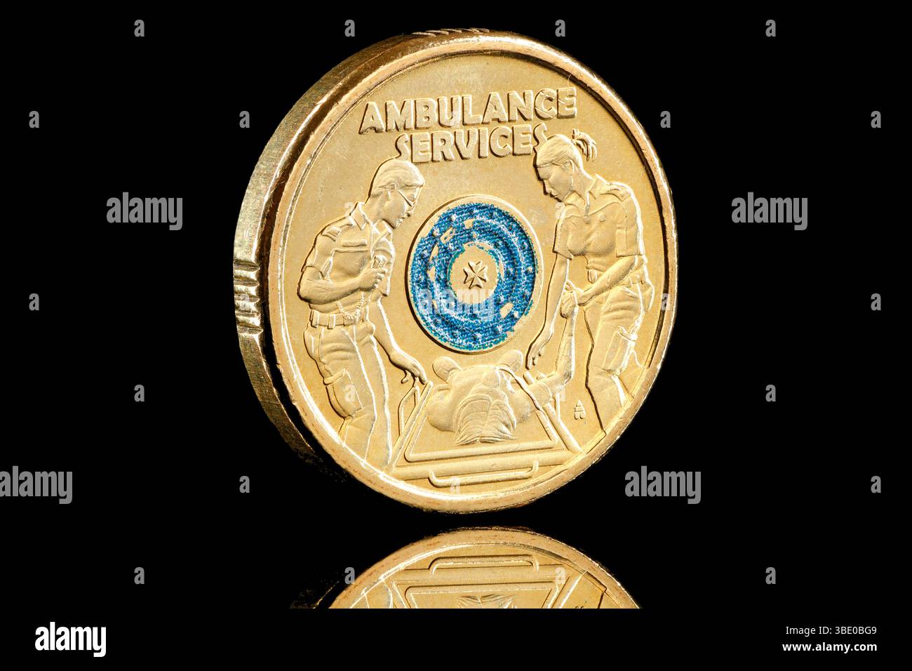 2019 moneta australiana da $2 per commemorare l'Australian Ambulance Service Foto Stock