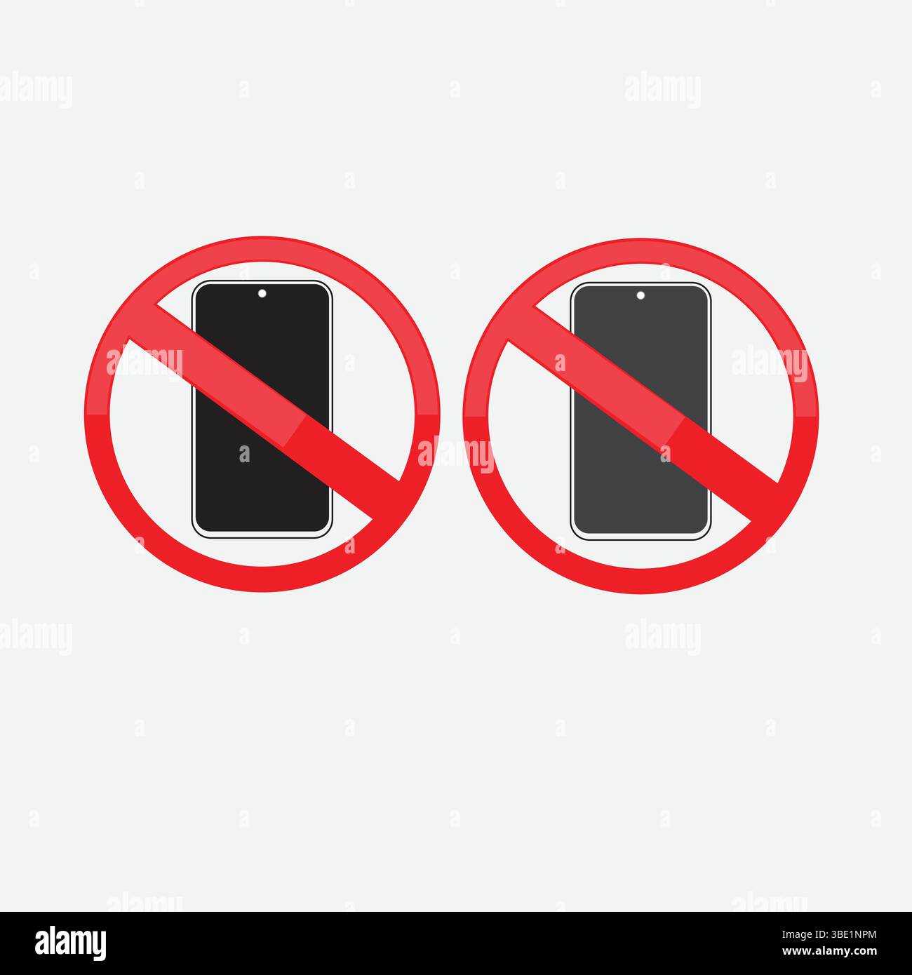 Icona nessun telefono cellulare, nessuno smartphone consentito. Illustrazione vettoriale. Simbolo di divieto per smartphone - illustrazione vettoriale del simbolo di divieto per dispositivi mobili Illustrazione Vettoriale