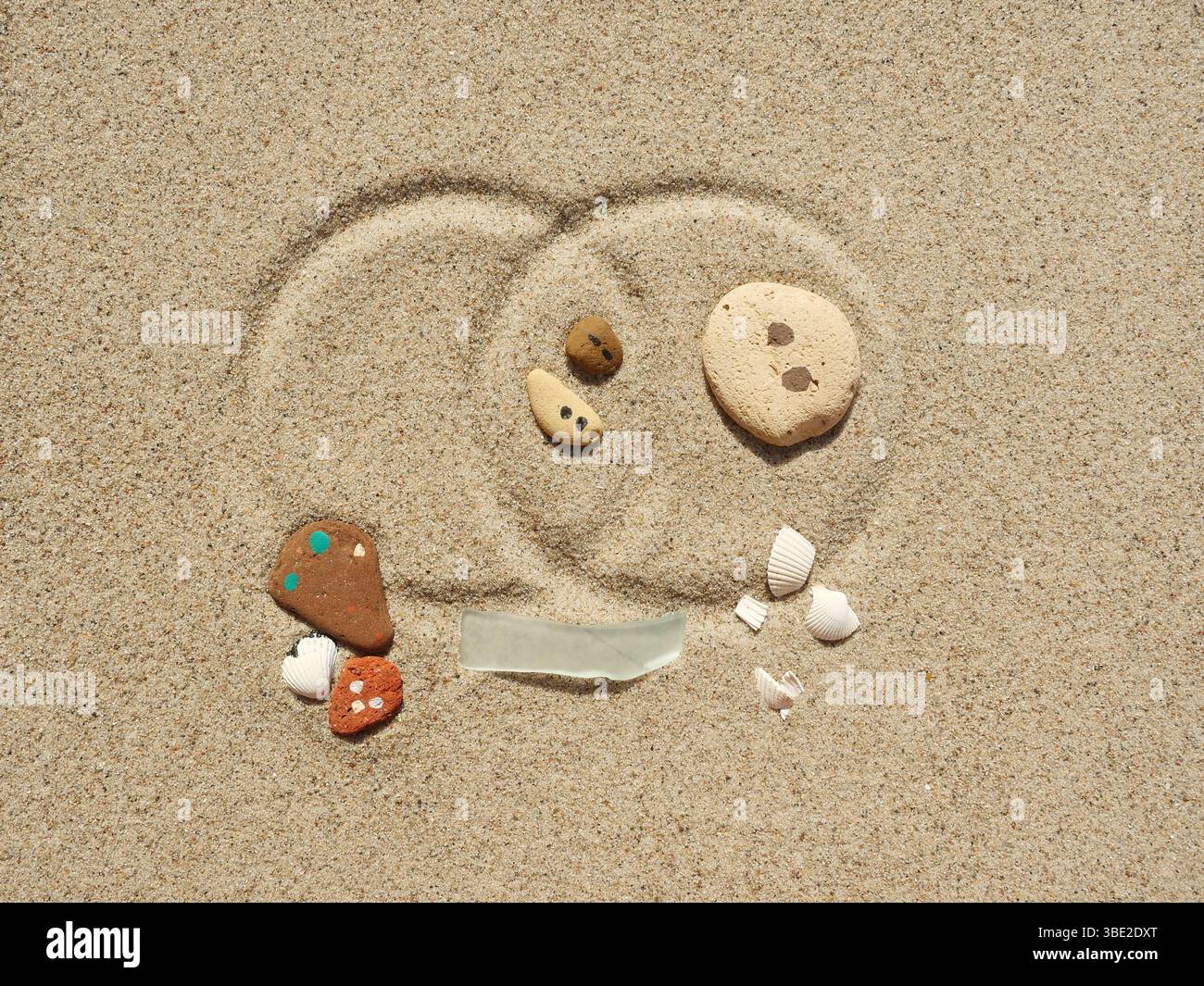 Costellazione sistemica. I genitori separati rimangono connessi attraverso i loro figli. Emergono nuove strade. Immagine per coaching e terapia. Copyspace. Foto Stock