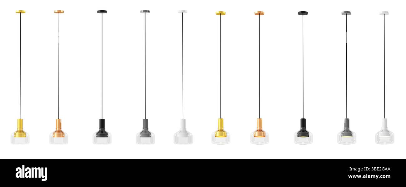 Rendering 3d del lampadario moderno. isolato sullo sfondo Foto Stock Rendering 3d del lampadario moderno. isolato sullo sfondo Foto Stock