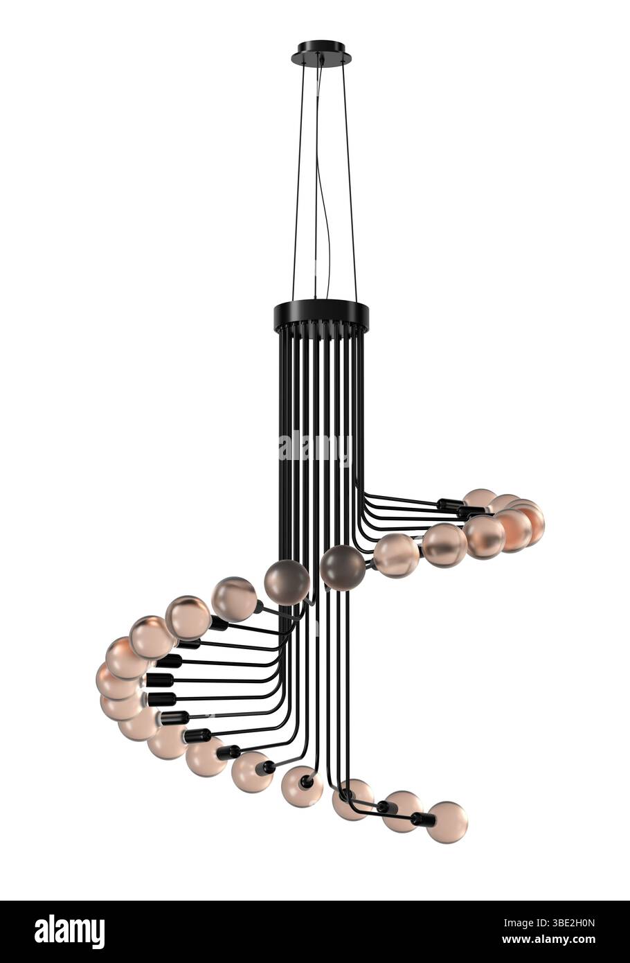 Rendering 3d del lampadario moderno. isolato sullo sfondo Foto Stock Rendering 3d del lampadario moderno. isolato sullo sfondo Foto Stock