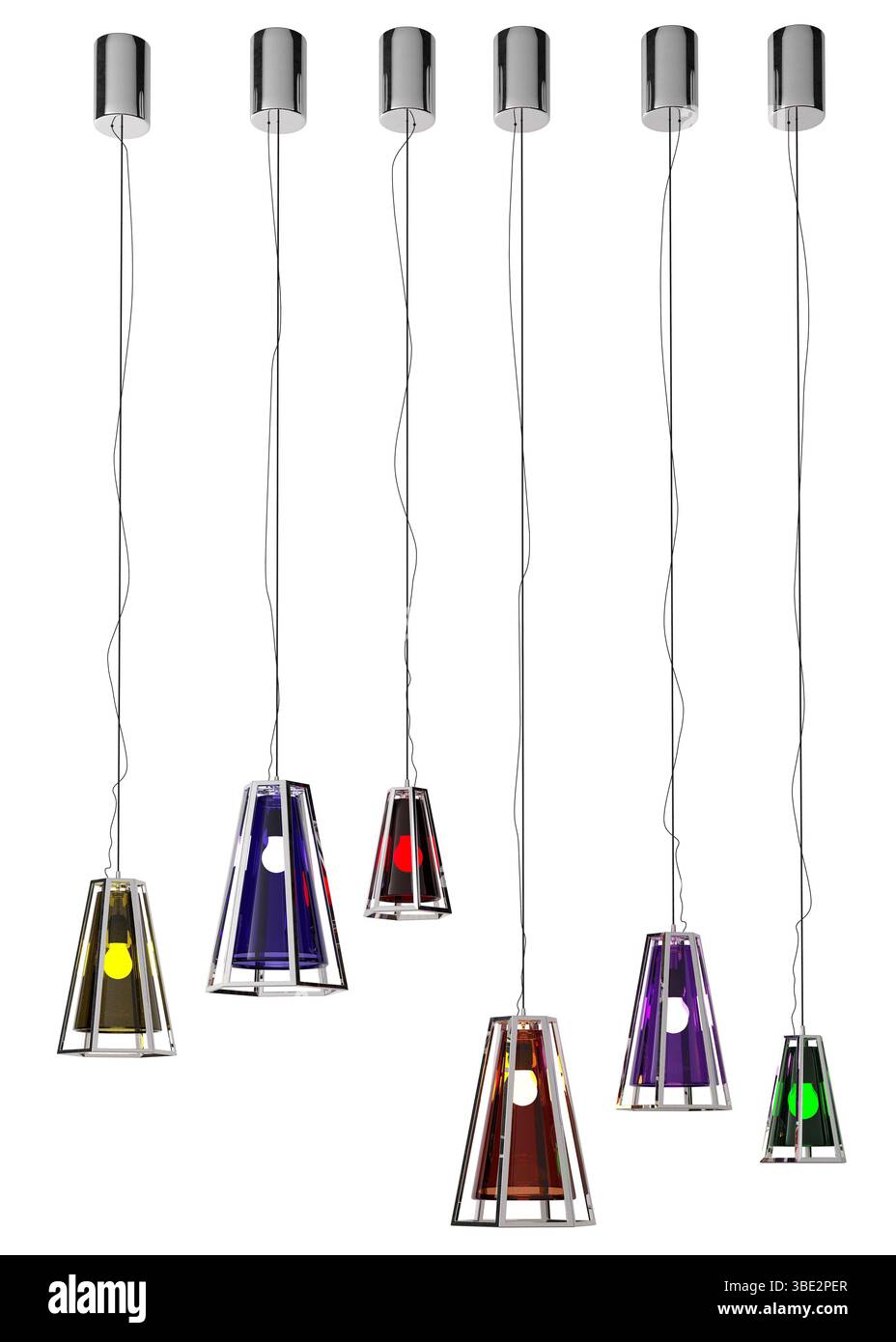 Rendering 3d del lampadario moderno. isolato sullo sfondo Foto Stock Rendering 3d del lampadario moderno. isolato sullo sfondo Foto Stock
