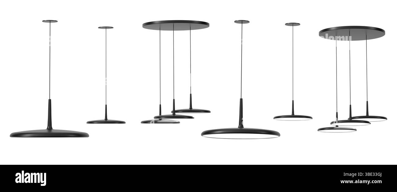 Rendering 3d del lampadario moderno. isolato sullo sfondo Foto Stock Rendering 3d del lampadario moderno. isolato sullo sfondo Foto Stock