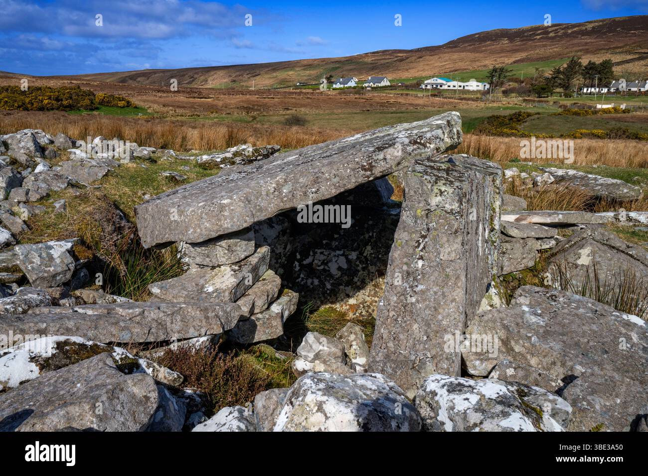 Irlanda, Donegal, Glencolmcille, Cloghanmore Megalithic Tomb Foto Stock