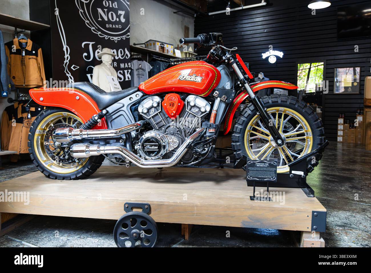 Tennessee Fire Motorcycle al Marathon Village, Nashville, Tennessee, Stati Uniti Foto Stock