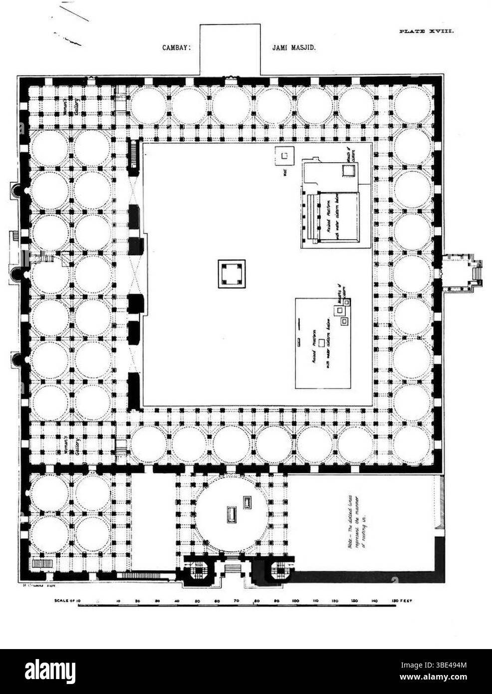 Piano Jami Masjid Khambhat. Foto Stock