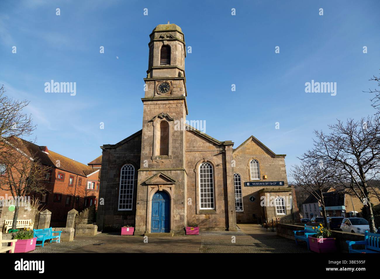 Eyemouth Museum a Eyemouth, Berwickshire, Scozia. Il museo si trova nell'Auld Kirk. Foto Stock