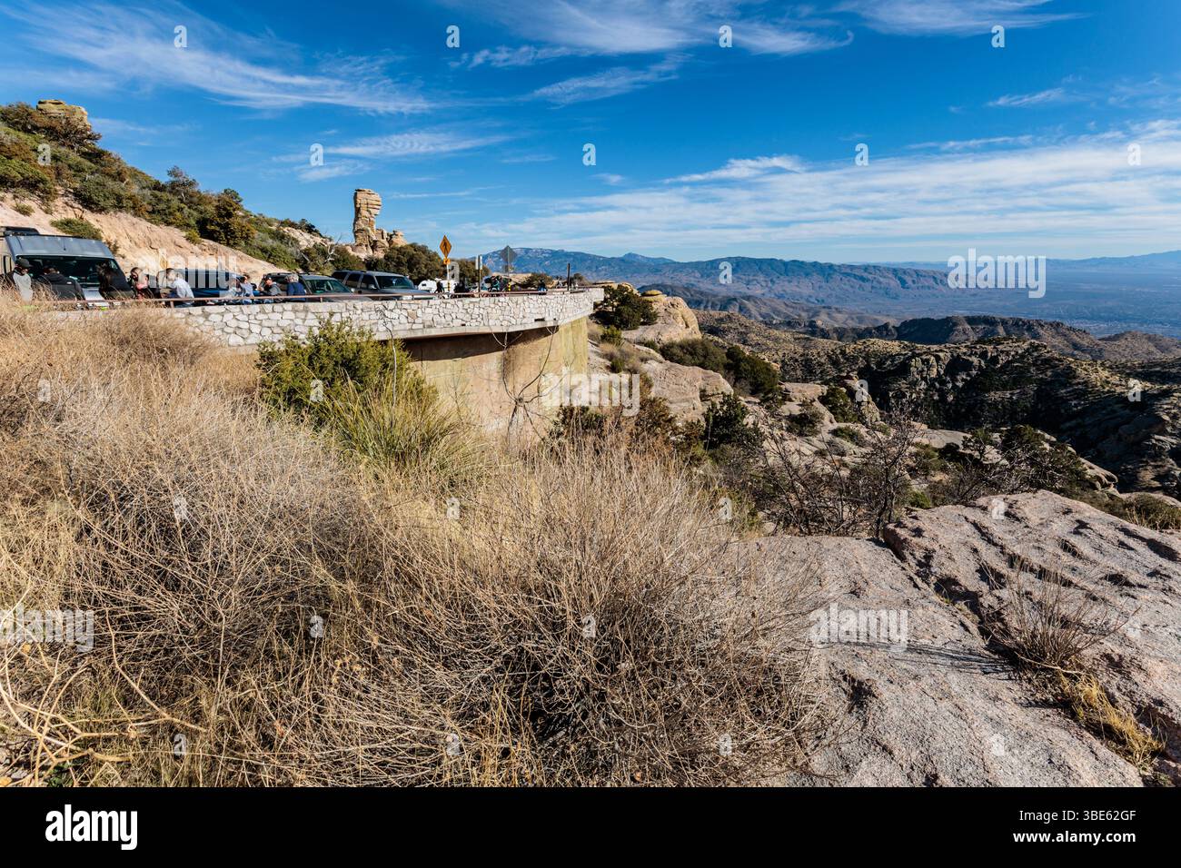 Vista panoramica sul Monte Lemmon Highway vicino Tucson, Arizona, USA Foto Stock