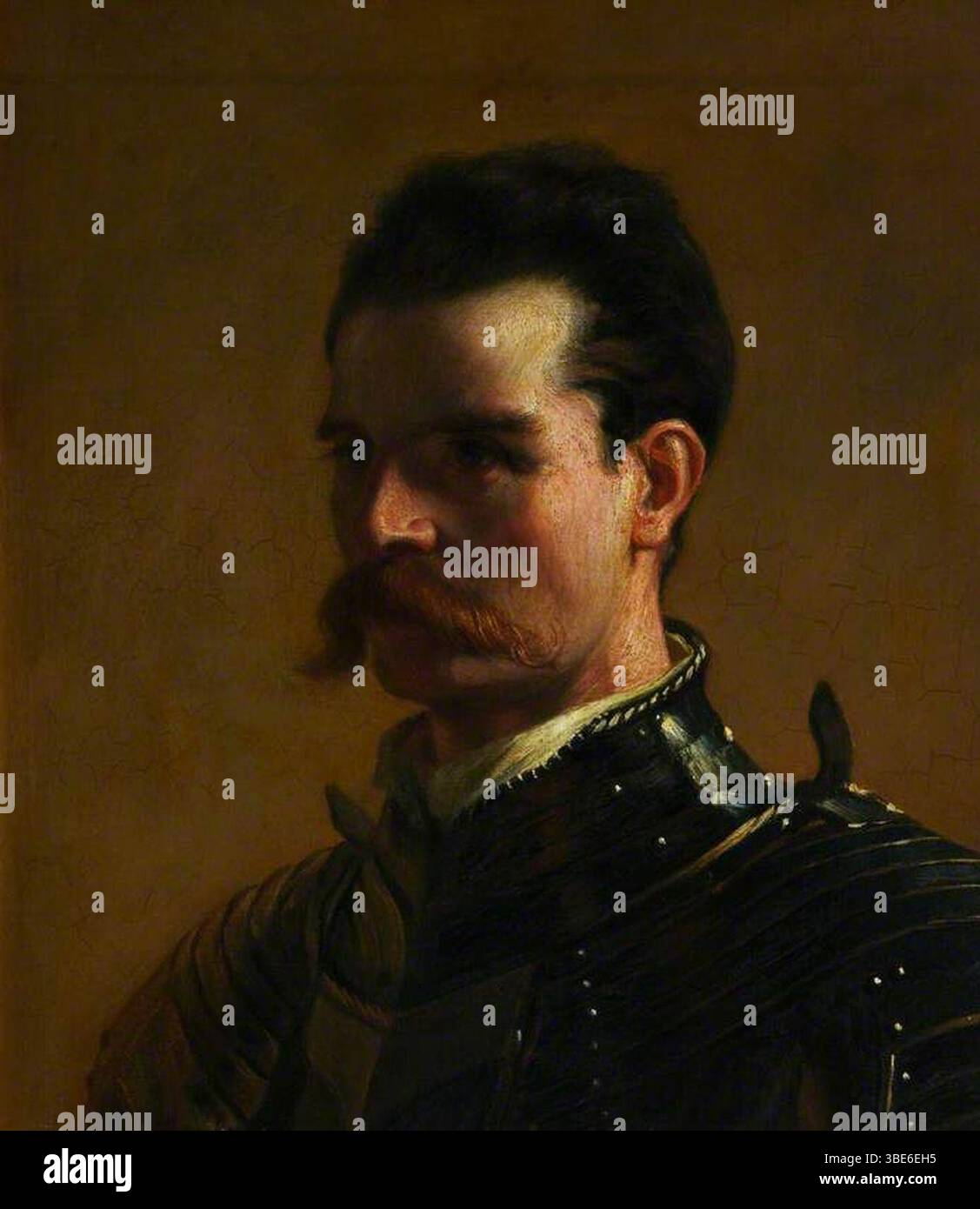 John Pettie (1839-1893) - William Black (1841-1898), romanziere (Study for 'A Knight of the Seventeenth Century') Foto Stock