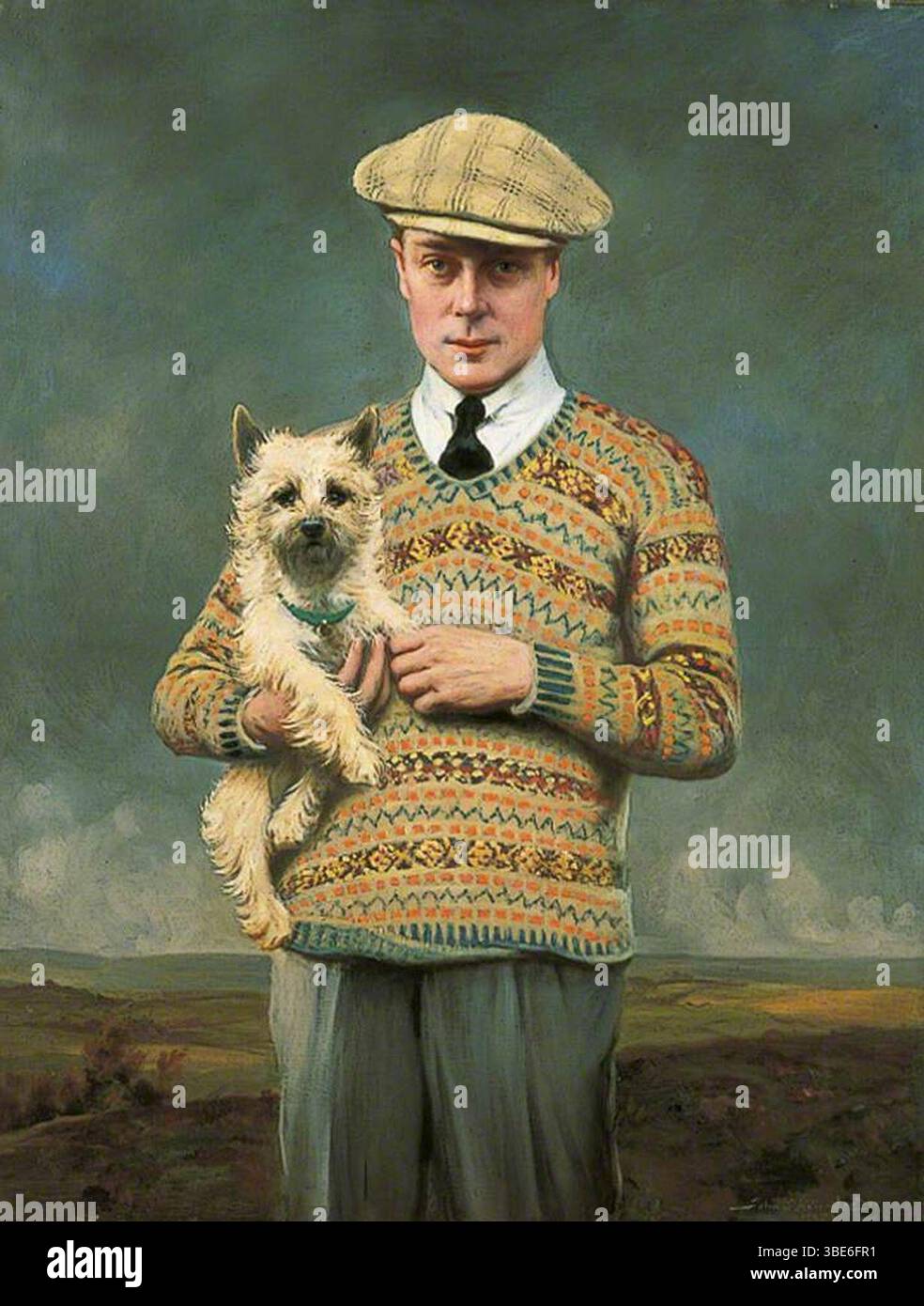John Saint-Helier Lander (1869–1944) - RH il Principe di Galles (1894–1972) con un cane - LEEAG.PA.1926,0687 - Lotherton Hall. Foto Stock