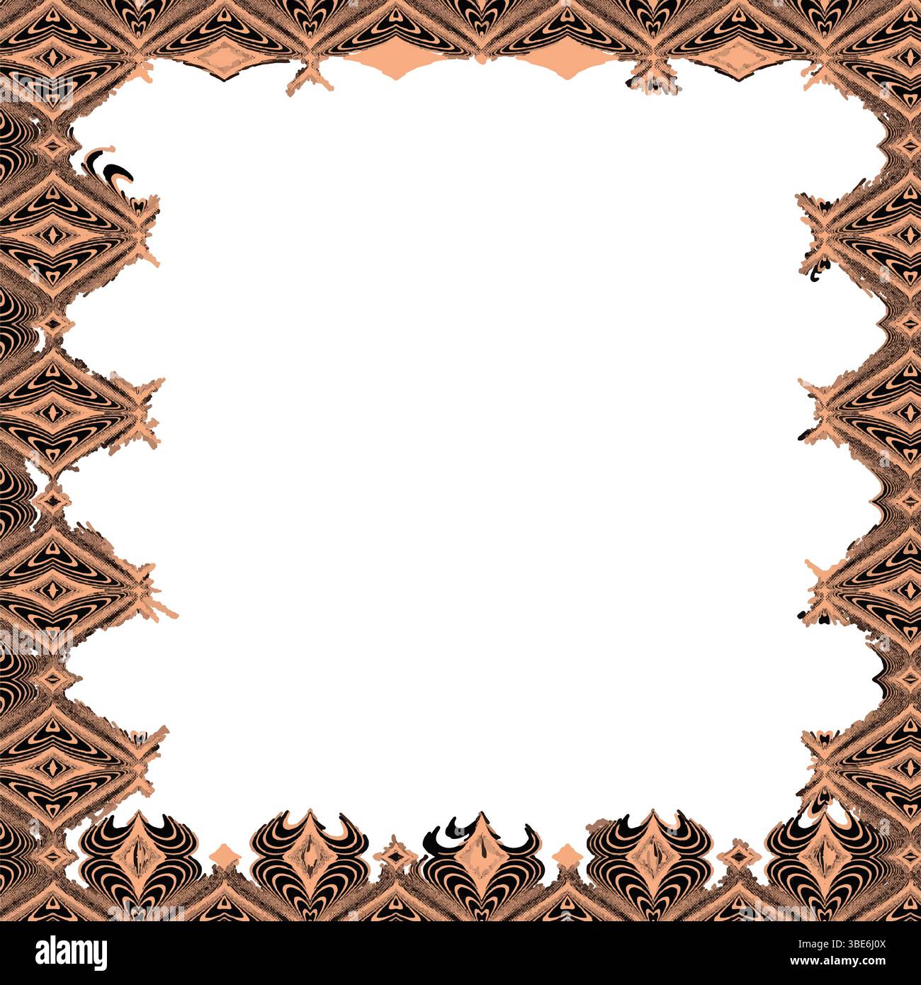 Fantasia geometrica complessa in calde tonalità marrone e nero design a ripetizione senza cuciture per tessuti o carta da parati Illustrazione Vettoriale