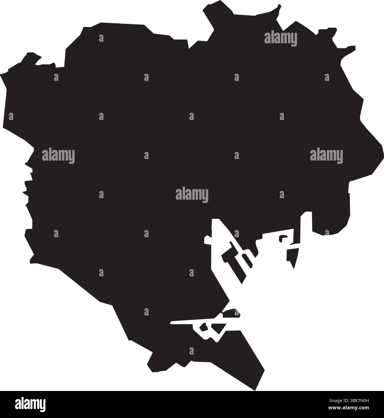 Illustrazione dell'icona Tokyo Map Element Design Illustrazione Vettoriale