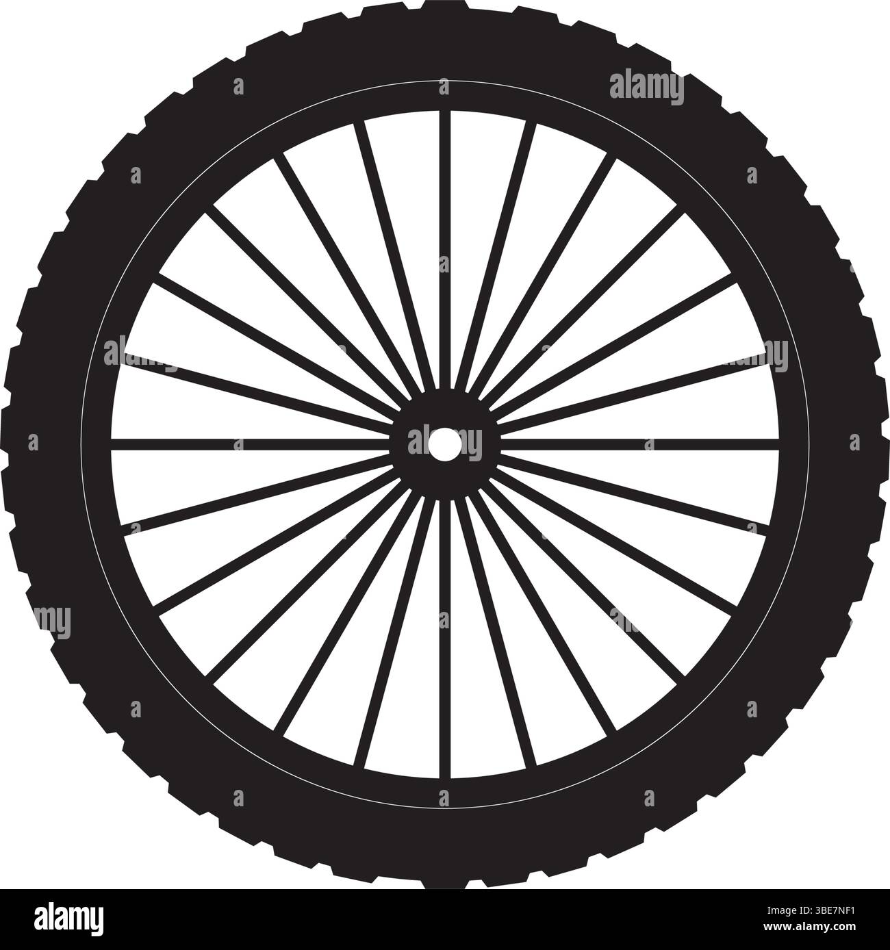 Icona ruota della bicicletta illustrazione simbolo Design Illustrazione Vettoriale