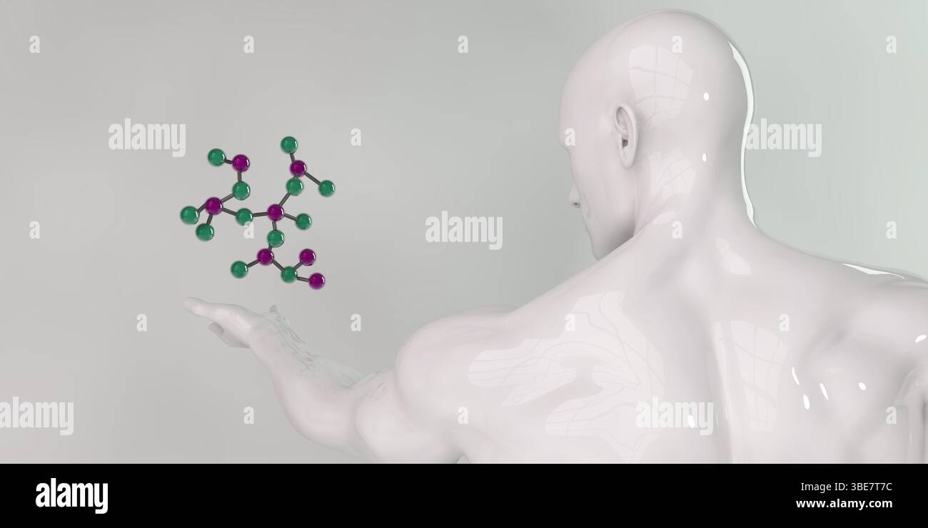 Scienza avveniristica sfondo con i dati di sequenza di DNA Foto Stock