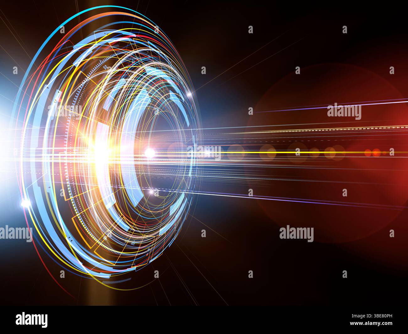 Circuiti centrifughi e gruppi di raggi Foto Stock