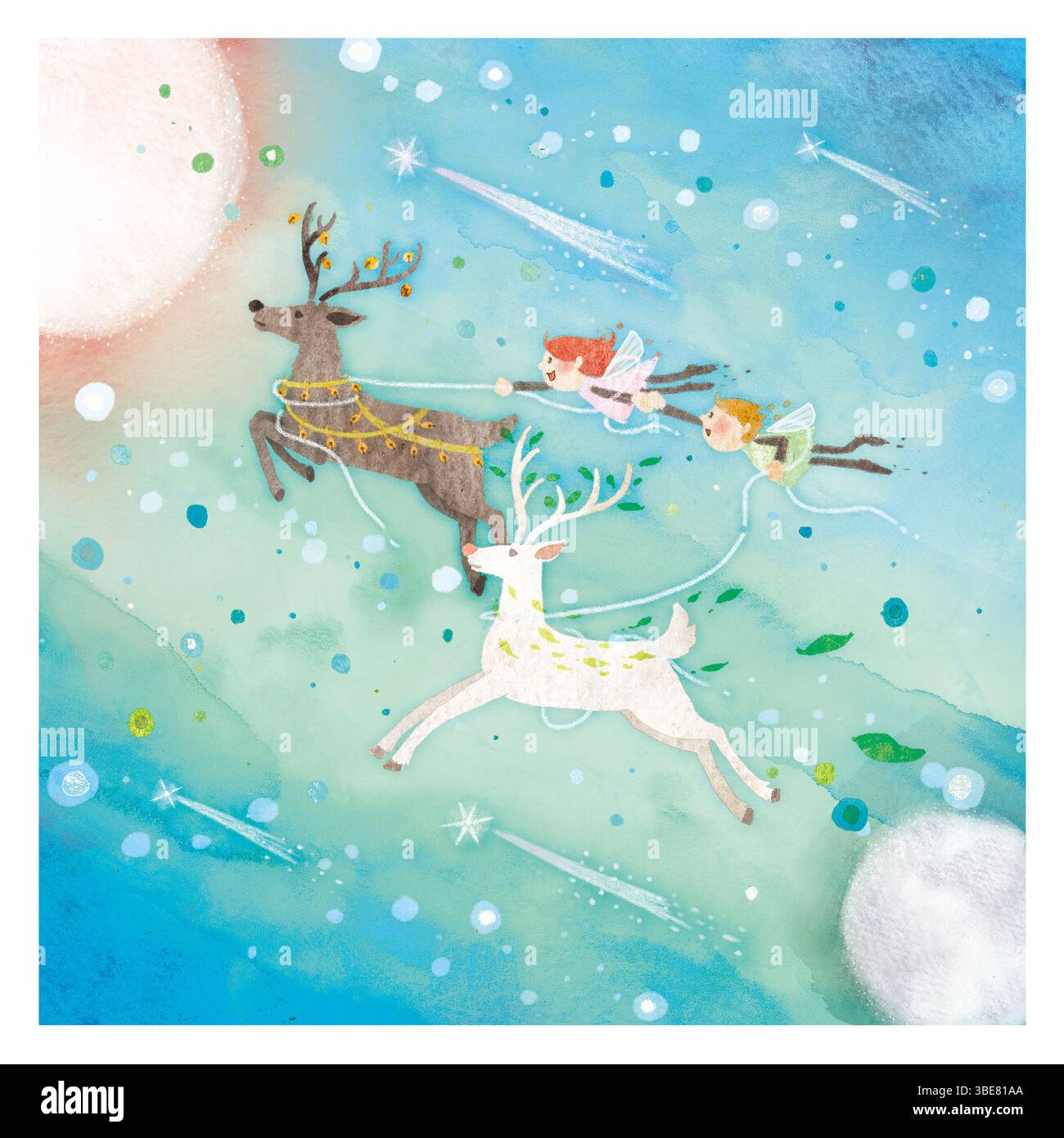 Con il messaggero di Dio Foto Stock