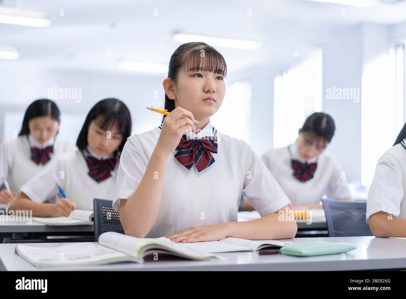 Studenti che prendono lezioni Foto Stock
