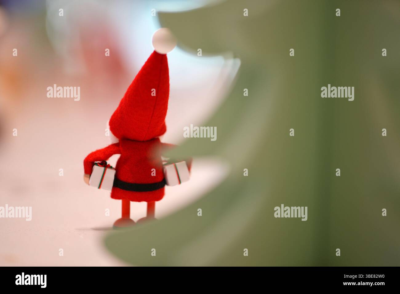 Carino feltro Babbo Natale Foto Stock