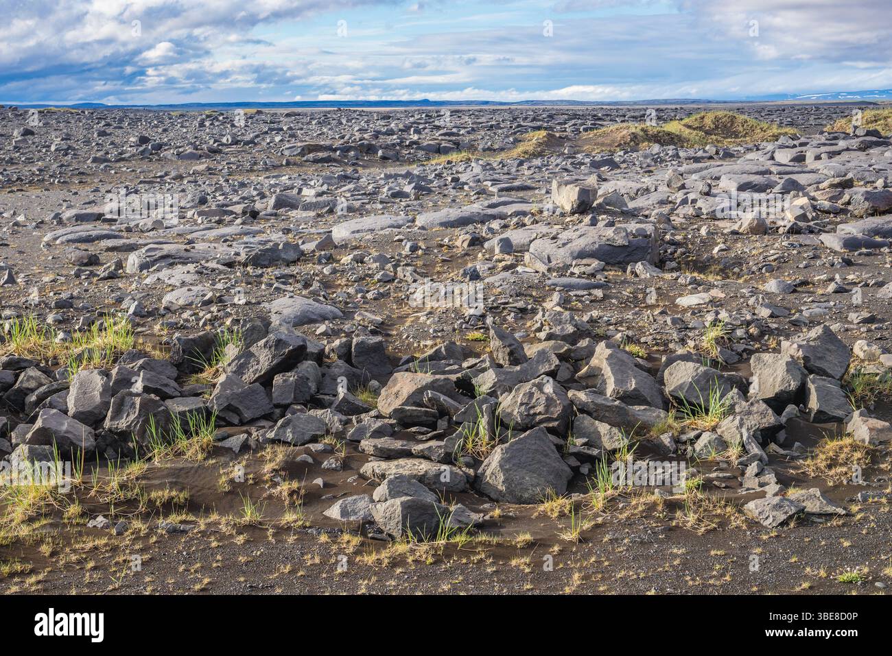 Paesaggio nella parte nord dell'Iceand nell'area vulcanica Foto Stock