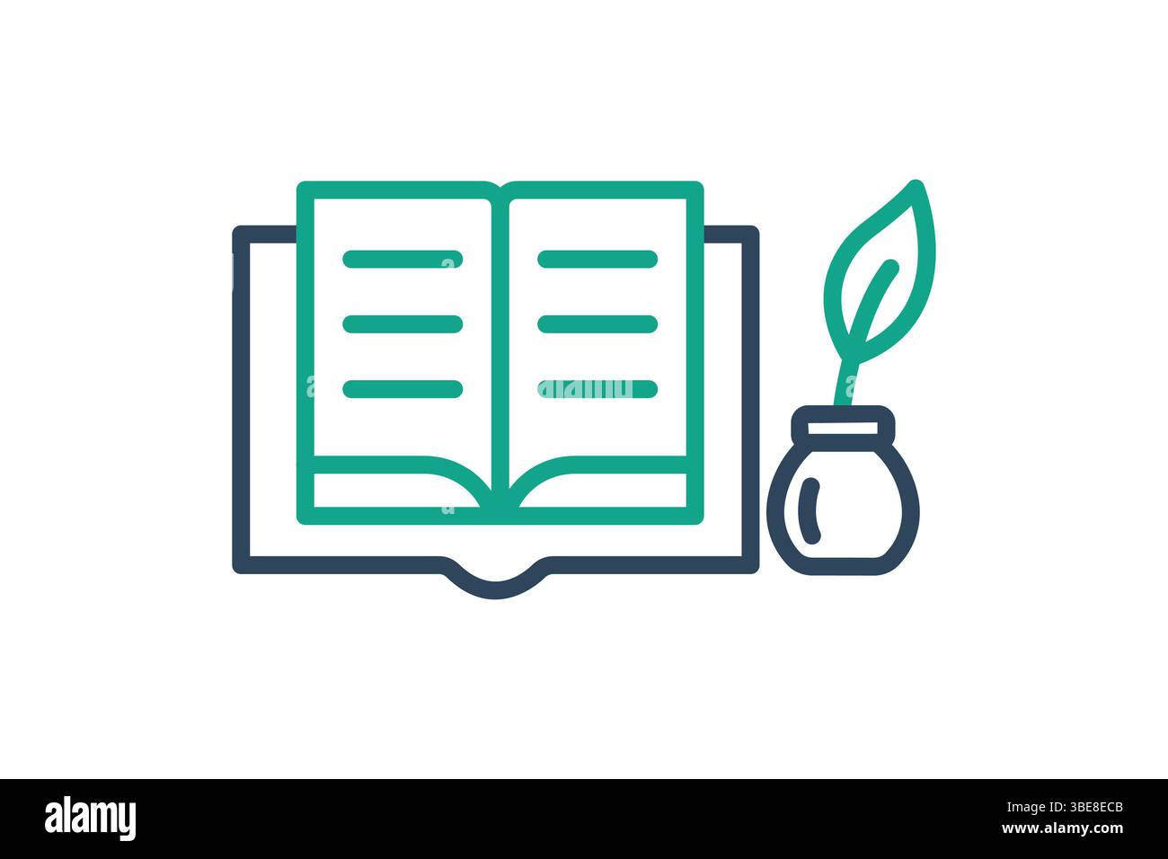 Icona storia. stile icona linea. icona relativa al branding. illustrazione vettoriale degli elementi aziendali Illustrazione Vettoriale