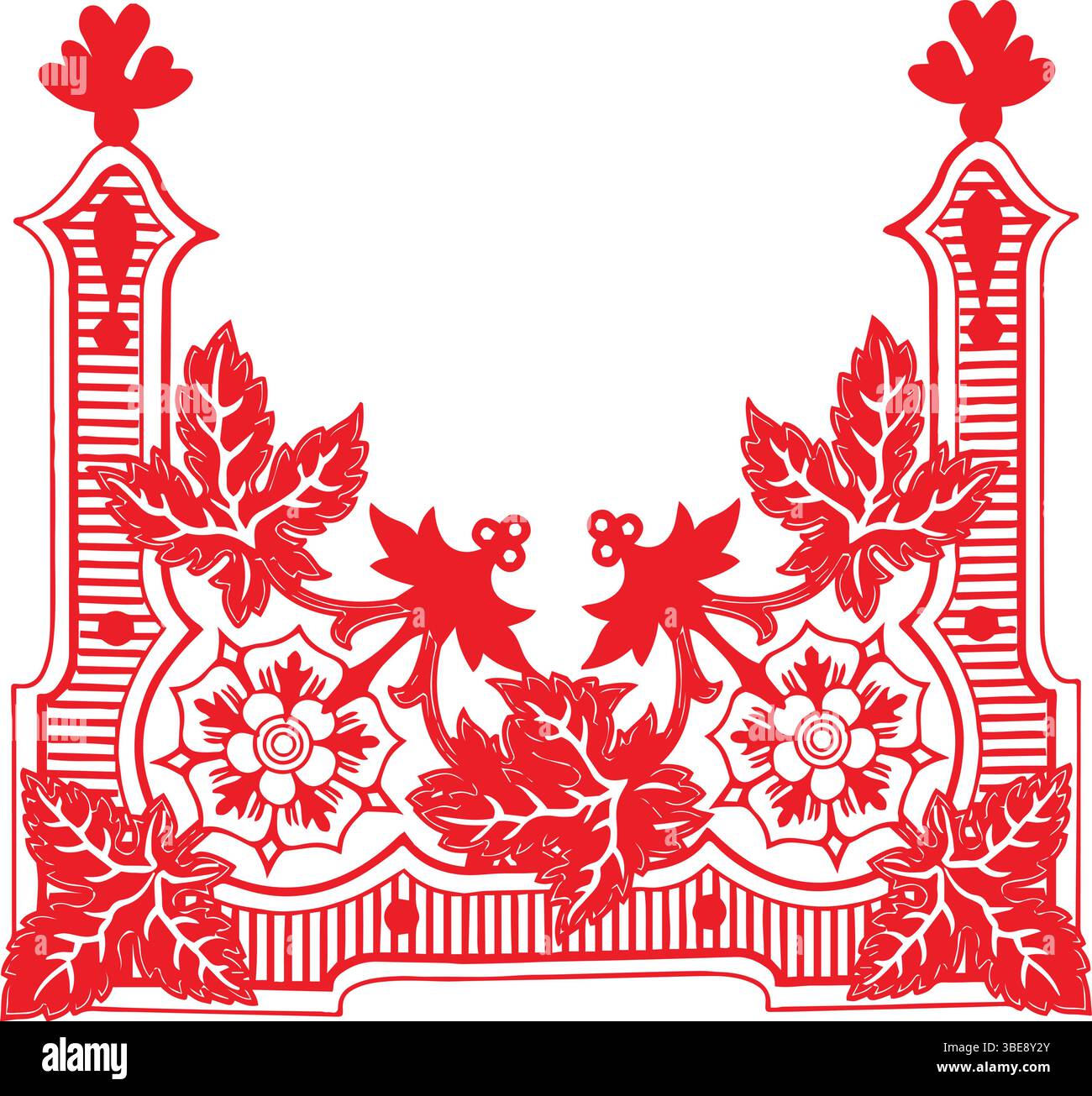 Ornamento etnico. Illustrazione vettoriale. Dalla collezione di antichi ornamenti russi Illustrazione Vettoriale