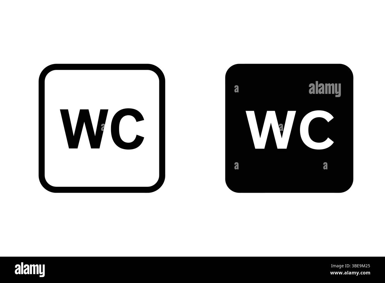 Simbolo wc toilette, simbolo toilette, set di navigazione pubblico Illustrazione Vettoriale