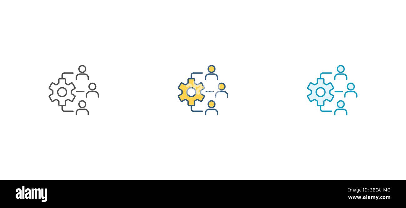 Concetto del cliente target. Campagna di attrazione per i clienti, promozioni accurate, pubblicità. Illustrazioni vettoriali. Clienti target, sensibilizzazione del pubblico, vendite Illustrazione Vettoriale
